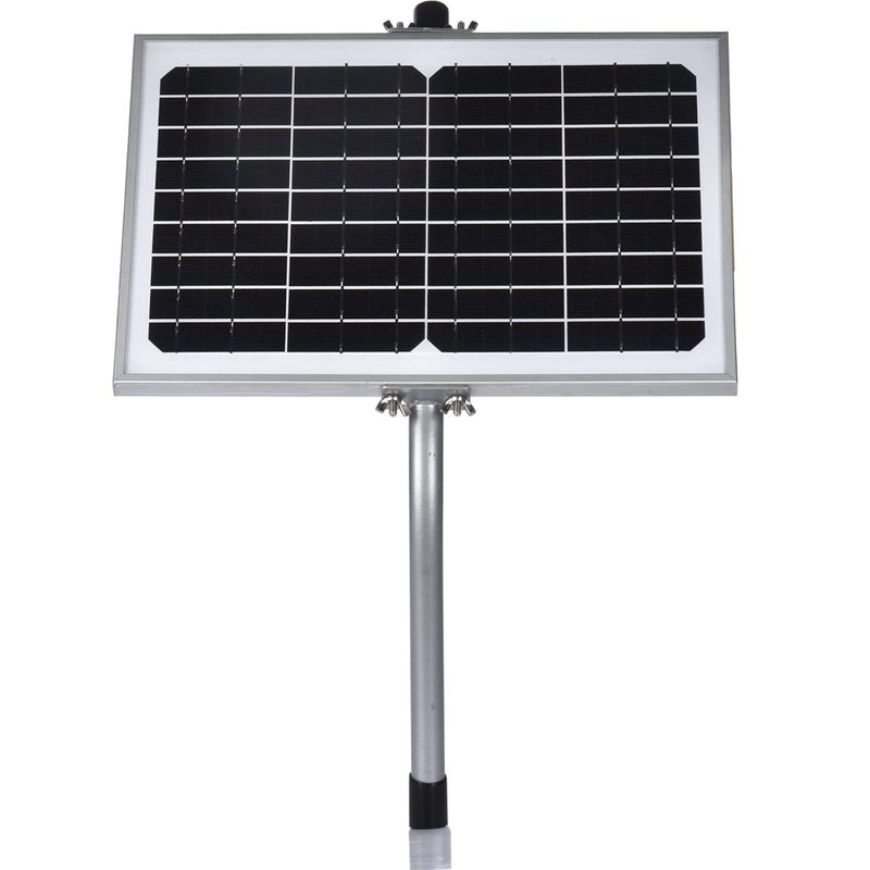 SUNER POWER 10 Watt Solar Panel Powered Charger Kit + Tubular Mount Bracket for Automatic Gate Opener, Electrical Fence, etc - Image 1